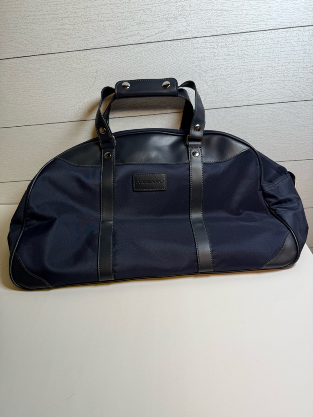 Azzaro Navy Men's Duffel Bag excellent condition